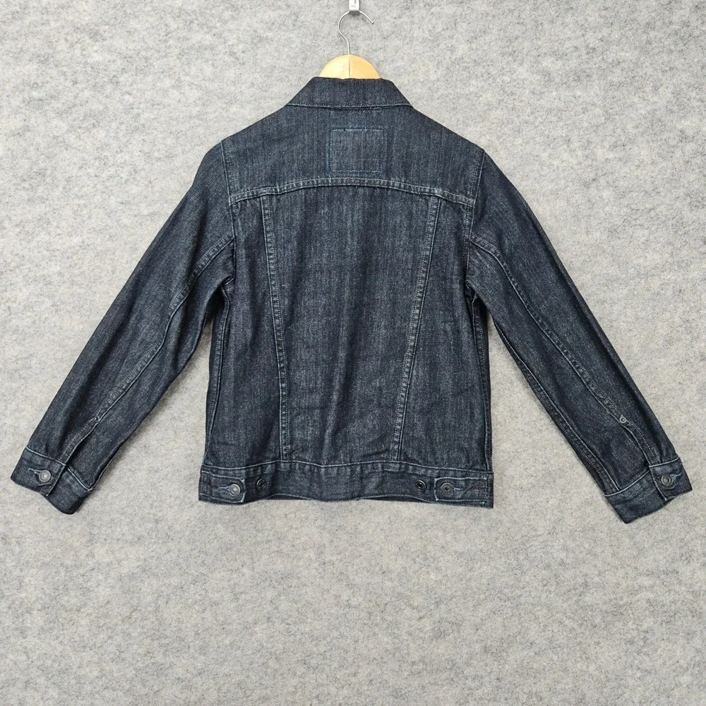 Levi's Youth Dark Wash Denim Trucker Jacket‎ Size M 100% Cotton 57511 Button Up